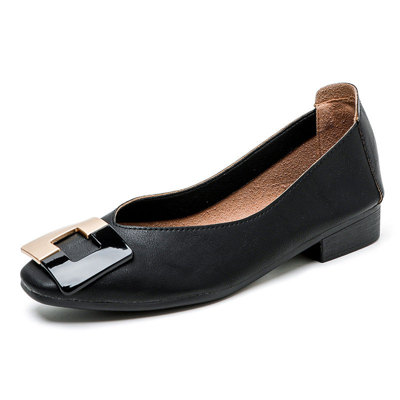 Soft-Soled Comfortable Breathable Low-Heeled Shoes