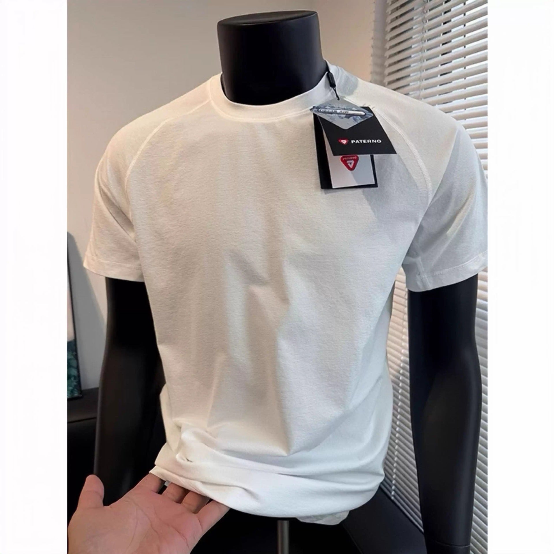 Ice Silk Stretch Fitness T-shirt à manches courtes en gros