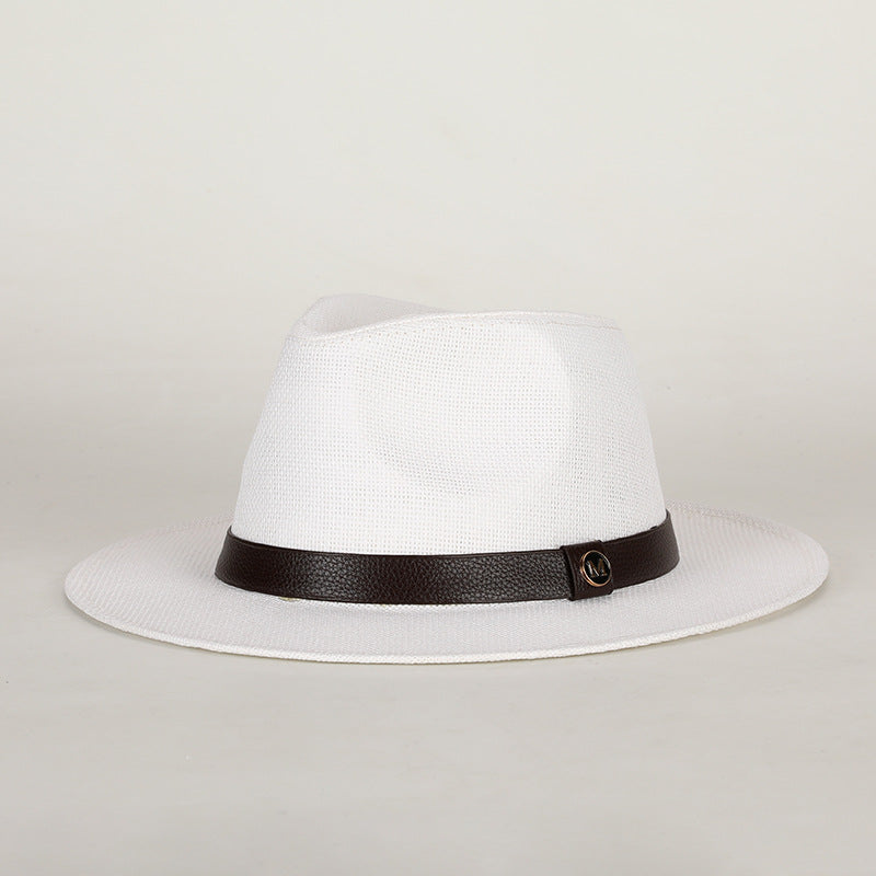 Chapeau de soleil de style britannique pour hommes parfait pour la plage