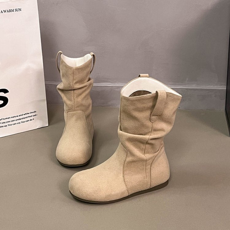Bottes de cheville de style lazy pour femmes