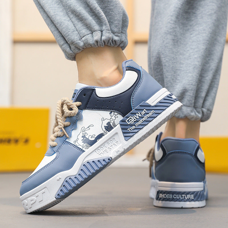 Cuir Casual Sports Fashionable Hauteur de la plate-forme Augmenter Chaussures Homme tendance jeunesse