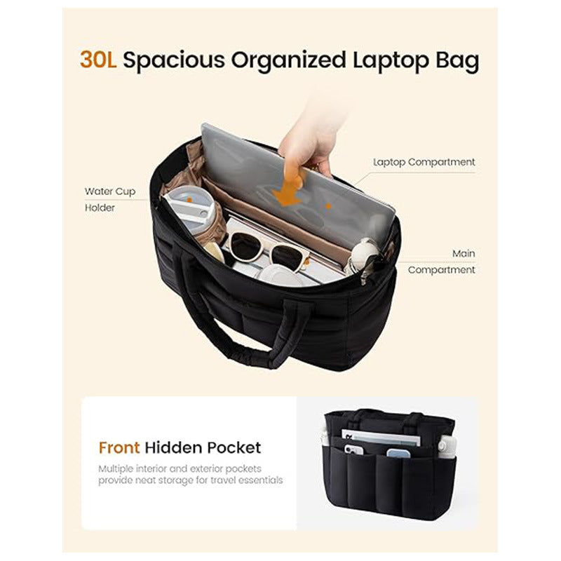 Sac de rangement matelassé pour femmes avec des compartiments multiples