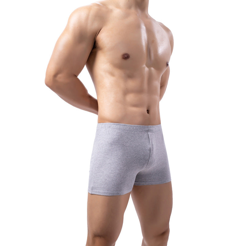 Slip de boxeur à couleurs solides pour hommes doux et respirant