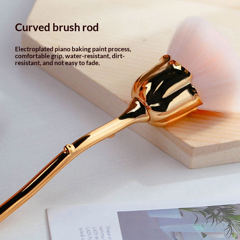 Pinceau de maquillage en poudre de rose