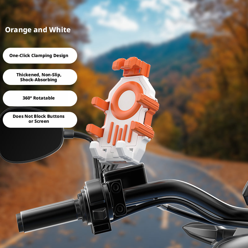 Support de téléphone mobile véhicule électrique-siège miroir modèle-orange blanc-ABS-1 pièce
