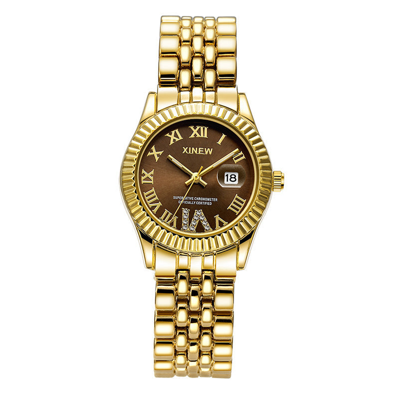 Ceinture d'alliage occasionnel de mode pour enfants Calendrier Montre Quartz