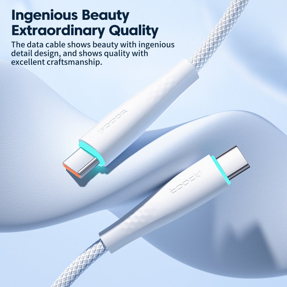 Câble USB de type C à USB C 100W 66W Chargement rapide