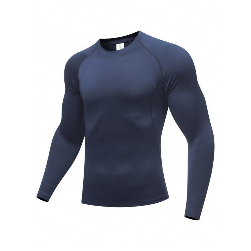 T-shirt à manches longues T-shirt en forme de musculation