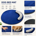 Matelas rond pour chien de chien doux et confortable Détachable Mobile Oreiller Dirt Resist