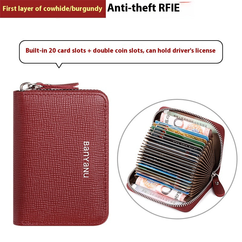 Porte-cartes Guangzhou Banyanu en cuir femme