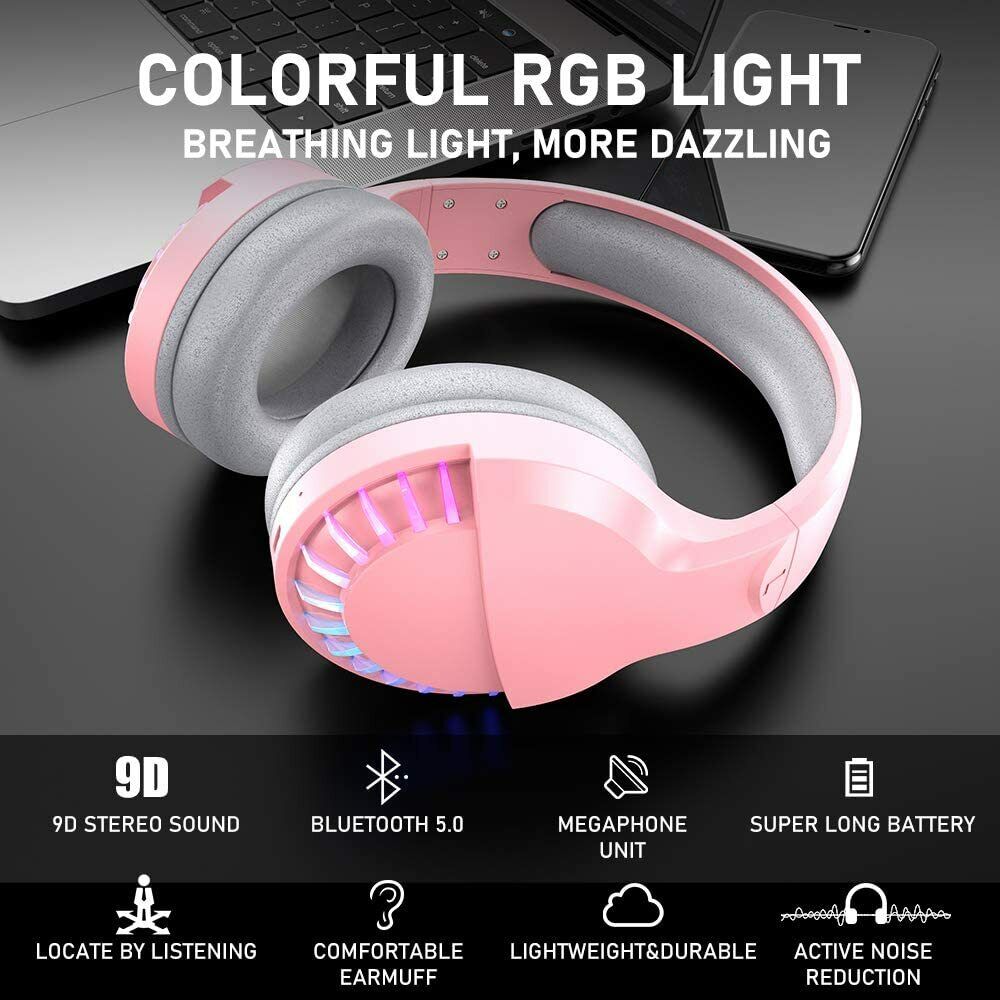 Casque de jeu Bluetooth sans fil AU Casque stéréo pour téléphones portables Ipad