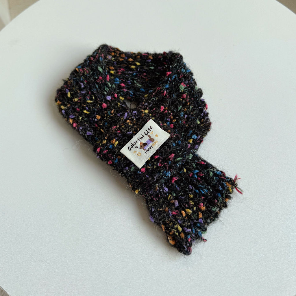 Bib chaud tricoté et serviette salive pour chiens