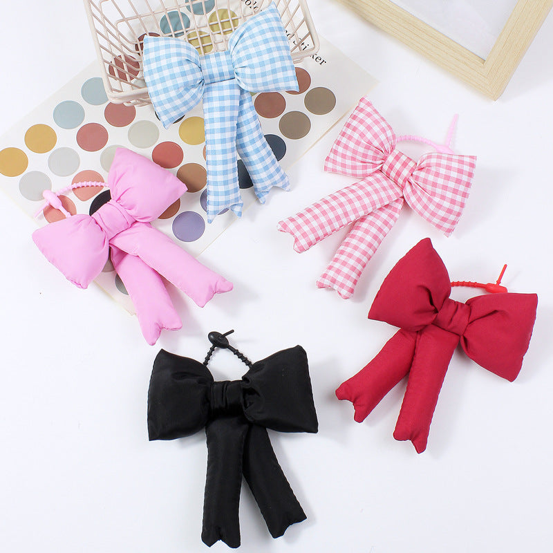 Tissu Plaid Bowknot Sac pendentif Accessoire