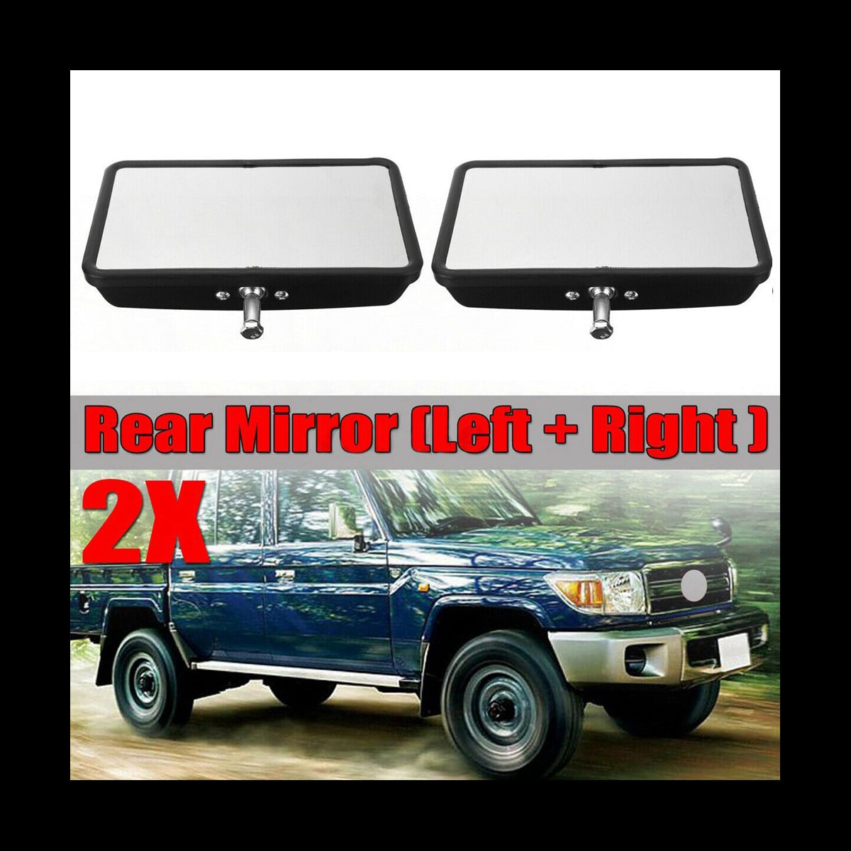 Une paire de miroirs de porte adapté pour le croiseur de terre Hilux Ute