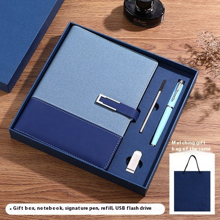 Carnet de notes d'affaires en cuir souple Ensemble cadeau de haute qualité