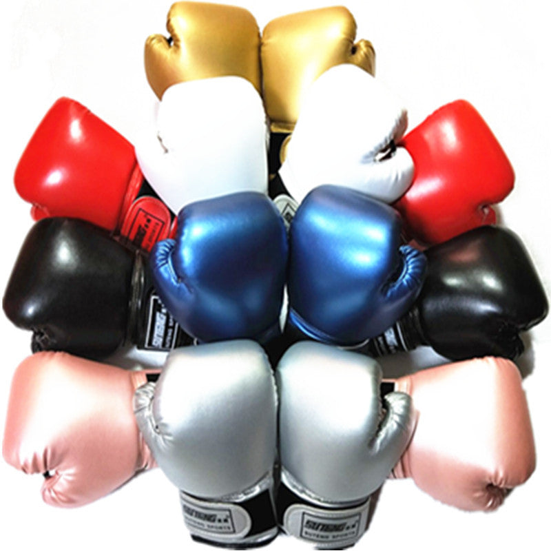 Suteng Pearlescent Gants de boxe pour enfants de couleur solide Gants de boxe Sac à sable Gants de boxe