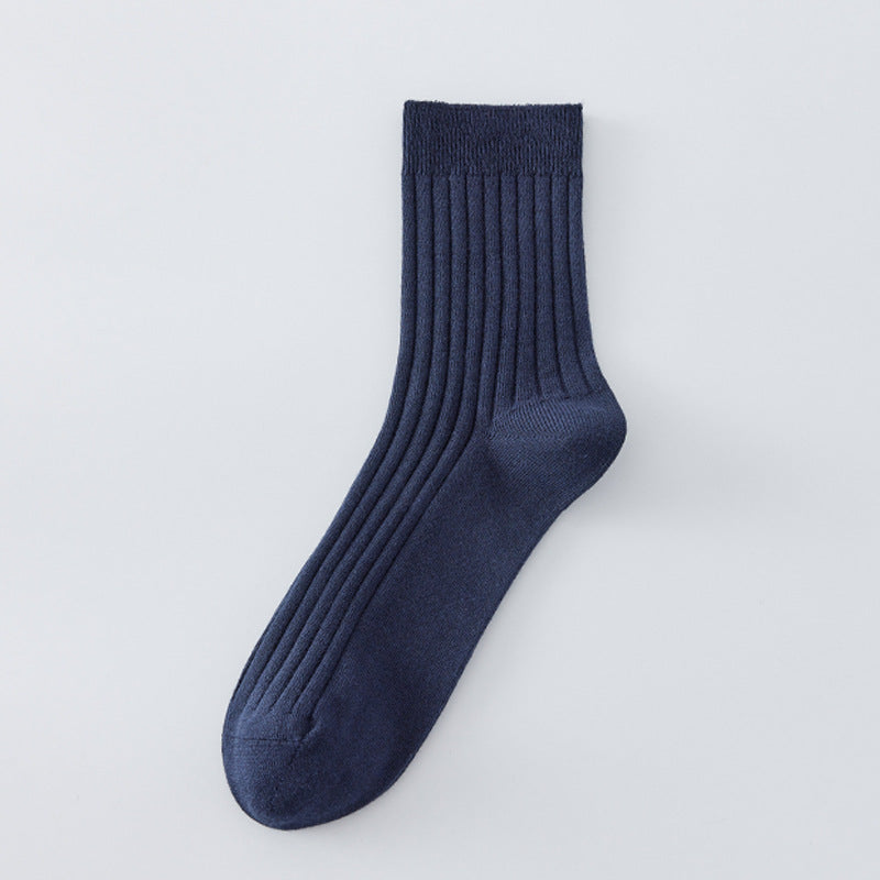 Chaussettes sans couture pour hommes de couleur contrastante tout coton