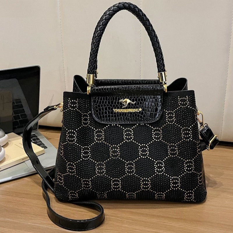 Sac à main minimaliste pour femmes avec Strass appliqué à la chaleur