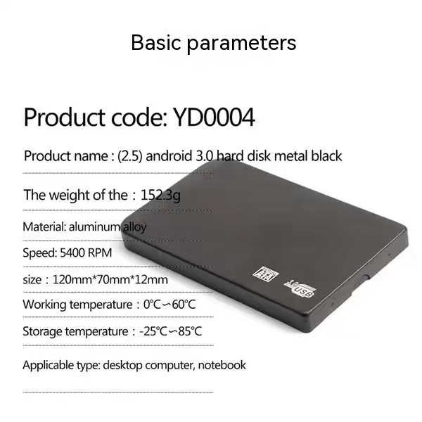High-Speed USB30 Solid State Mobile Hard Drive