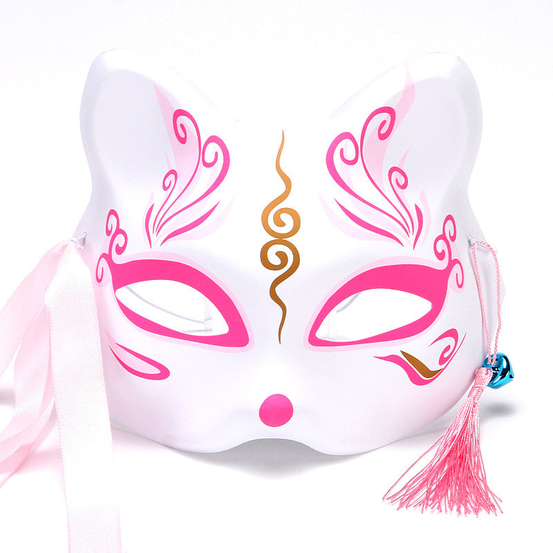 Style japonais populaire demi-chat visage et vent chimes habiller Fox Masque Cosplay enfants
