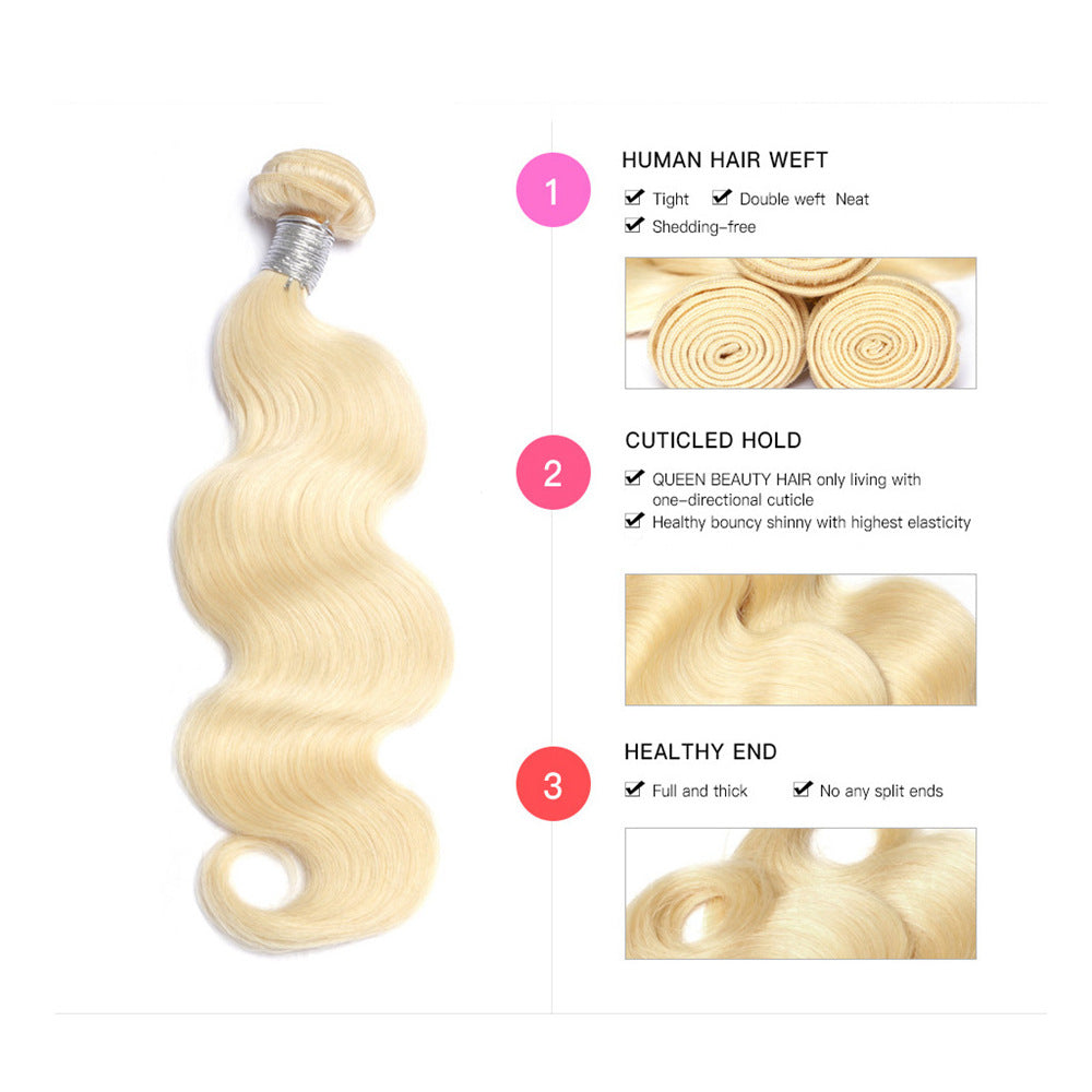 Grande vague Rideaux cheveux Long Perruque Réelle Personne