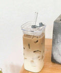 Square glass lid + clear lid-1