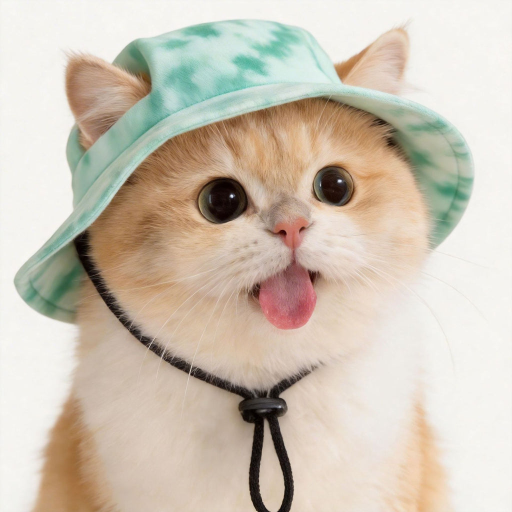 Chapeau de seau de chien avec trous d'oreille Ajustement Été Plage Visière Cap à écran solaire adapté pour le chien