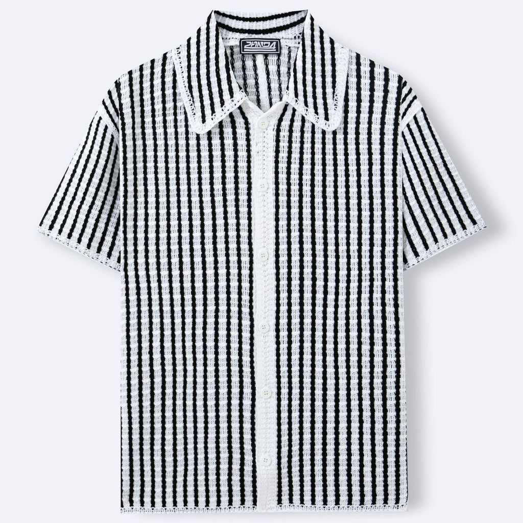 Sweater en maille rayée pour hommes de style européen et américain