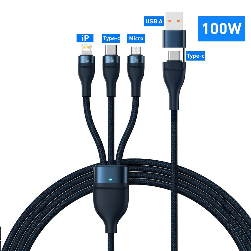 3 en 1 câble USB C pour IPhone 14 Pro 11 câble chargeur 100W