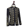 Robe de l'armée de court pour hommes en or noir