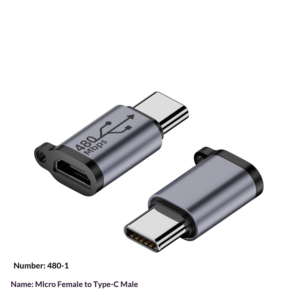 Adaptateur USB to Mini V3 to Adaptateur de câble de charge de type C Micro-port