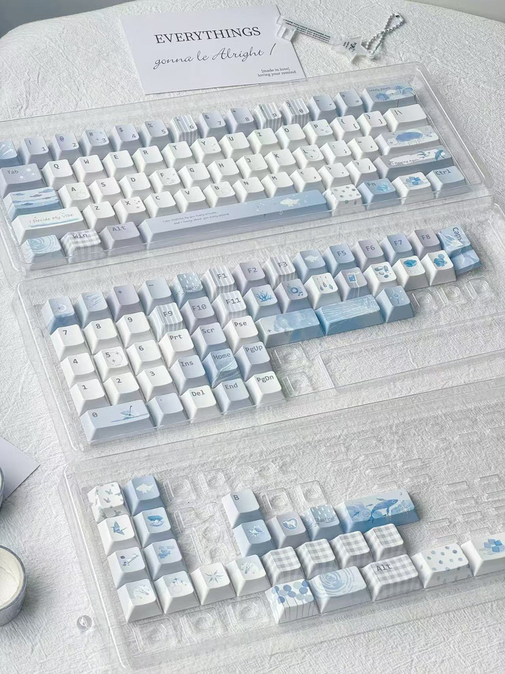 Stylish Blue Keyboard Caps with a Cool