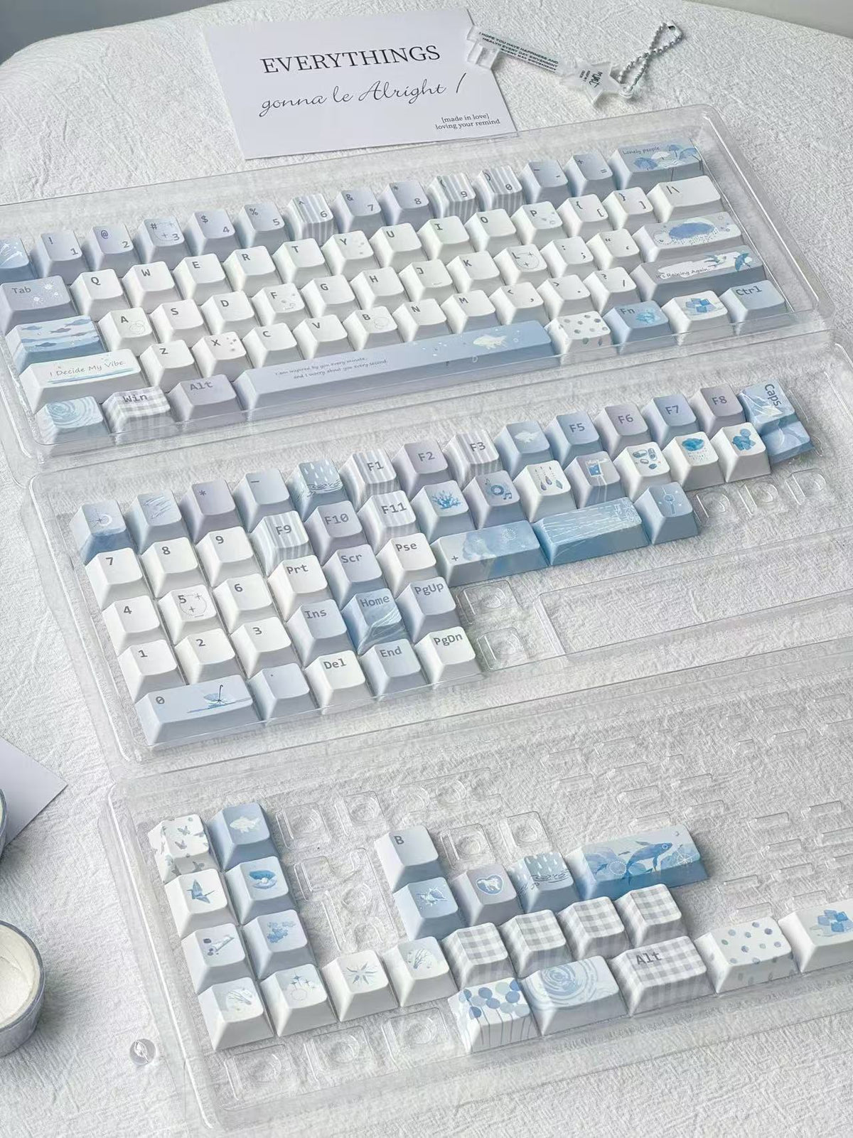 Stylish Blue Keyboard Caps with a Cool