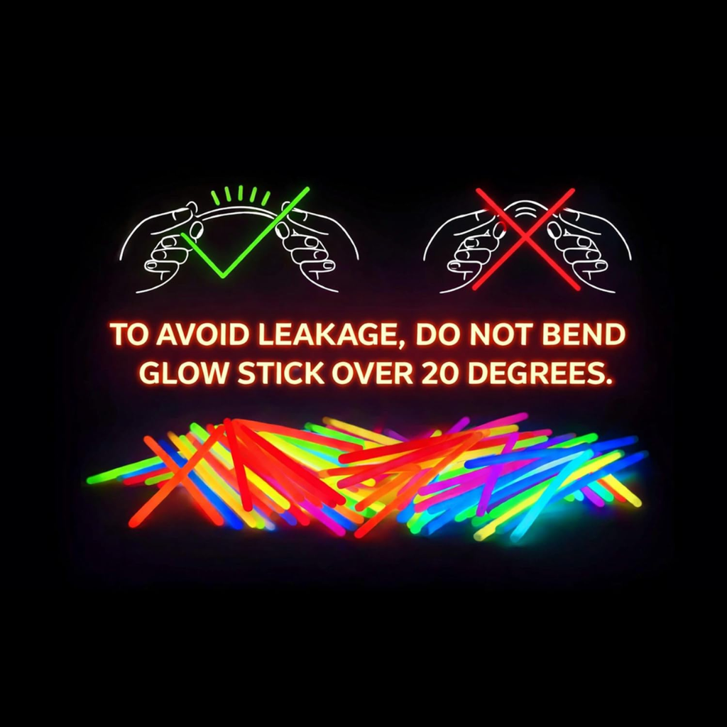 Glow Sticks Party Supplies 100pk - 8 pouces Glow In The Dark Light Up Sticks Party Favorors