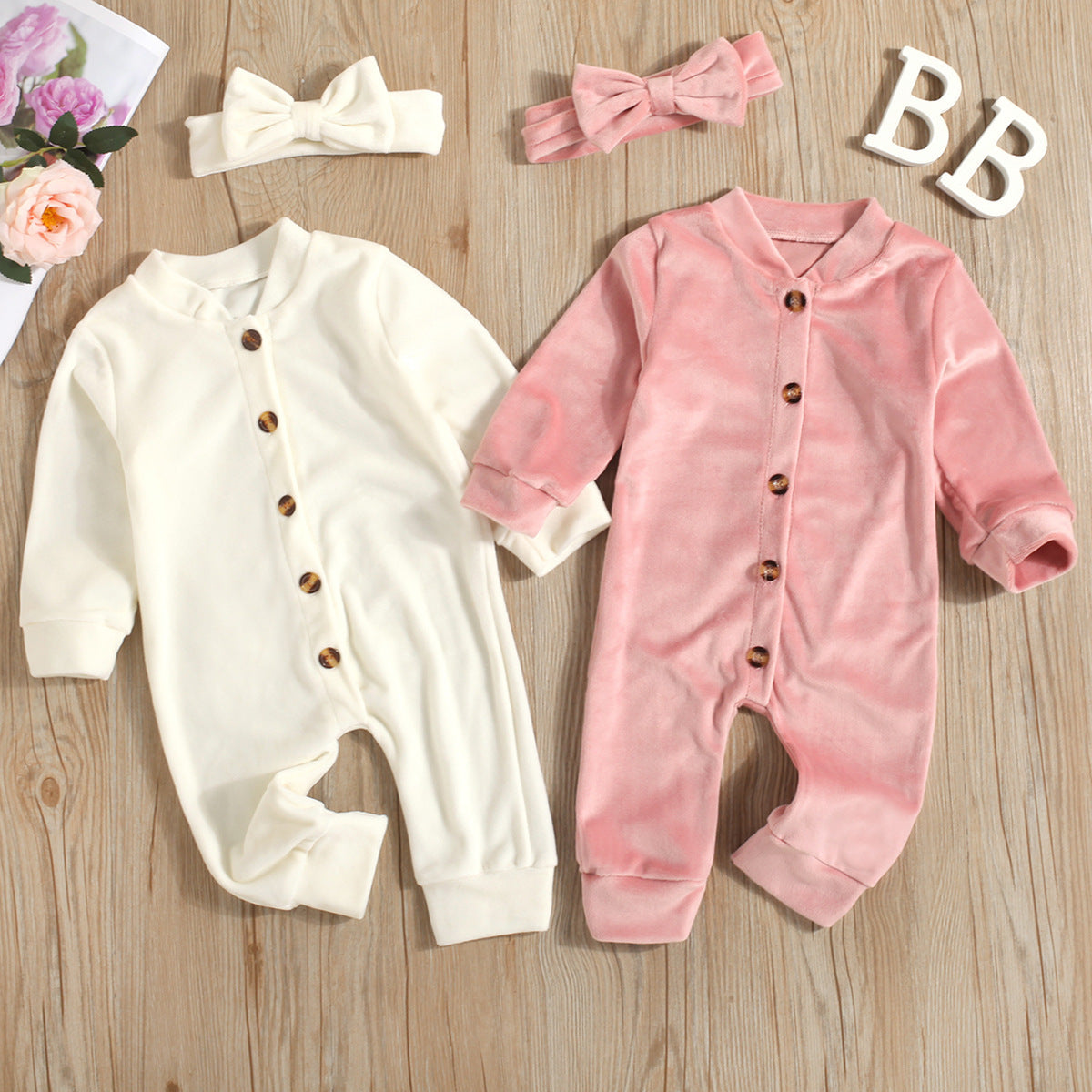 Bébé peluche bébé printemps et automne sans os Romper