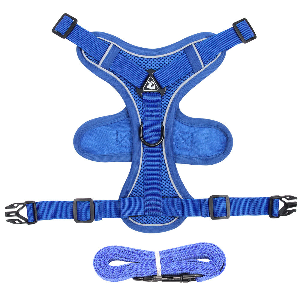 Grande Harnais Cat et jeu de laisse Escape Proof Mesh Vest réglable avec bandes réfléchissantes