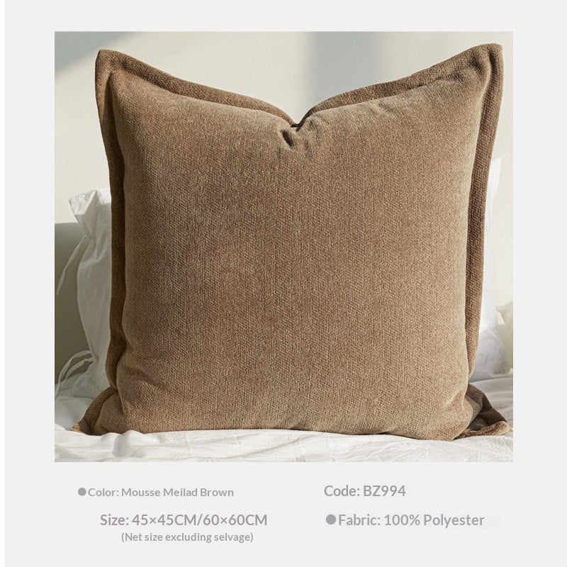 Chenille Coussin à double face Chambre à coucher Lombaire Couverture oreiller