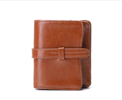 Porte-monnaie femme courte rétro étudiant pièce de la mode de la Purse tout-match Wallet Card Clamp