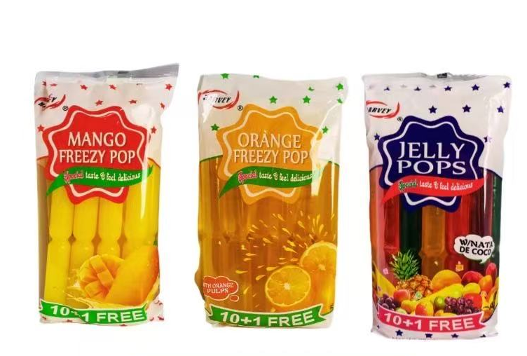 Bâton de gelée de popsicule orange de mangue