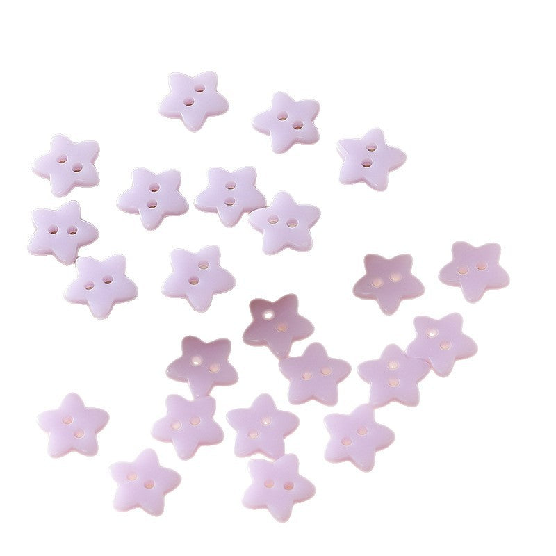 Boutons d'étoile cinq points colorés mignons