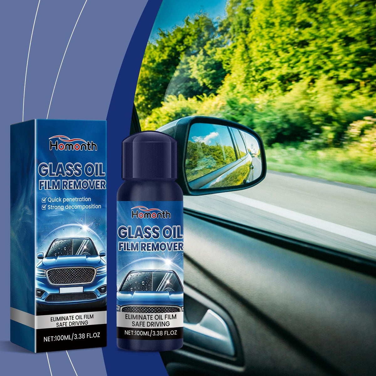 HOMONTH Automotive Windshield Glass Film Cleaner