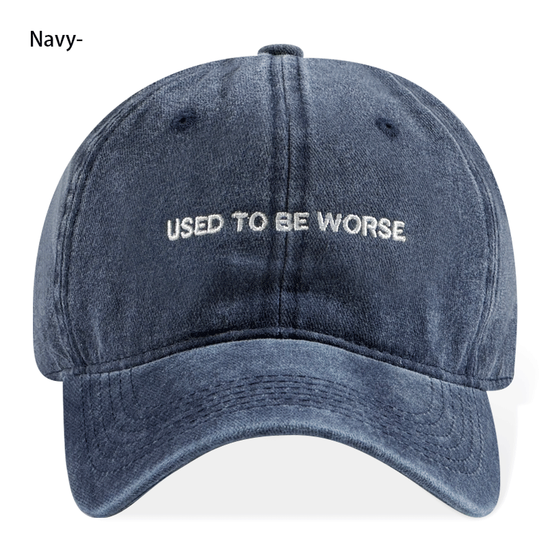 Funny Slogan Utilisé pour être pire Vintage Lavé Chapeau de papa Unisexe Casual Travel Streetwear Baseb