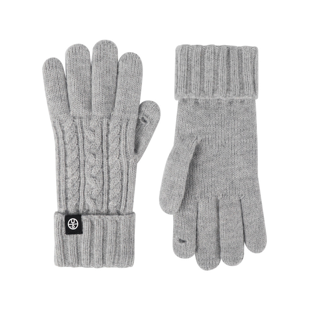 Gants tricotés pour le cyclisme en plein air d'hiver
