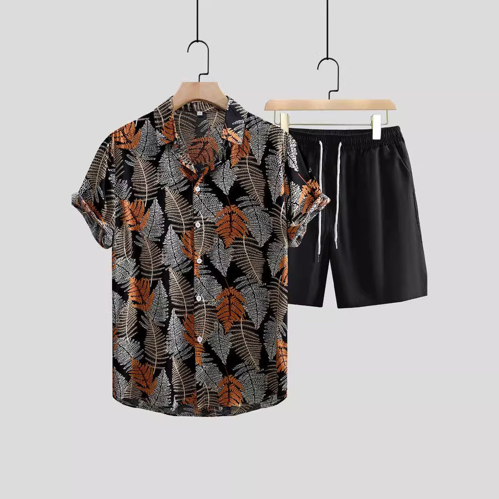 Chemise à manches courtes imprimées pour hommes