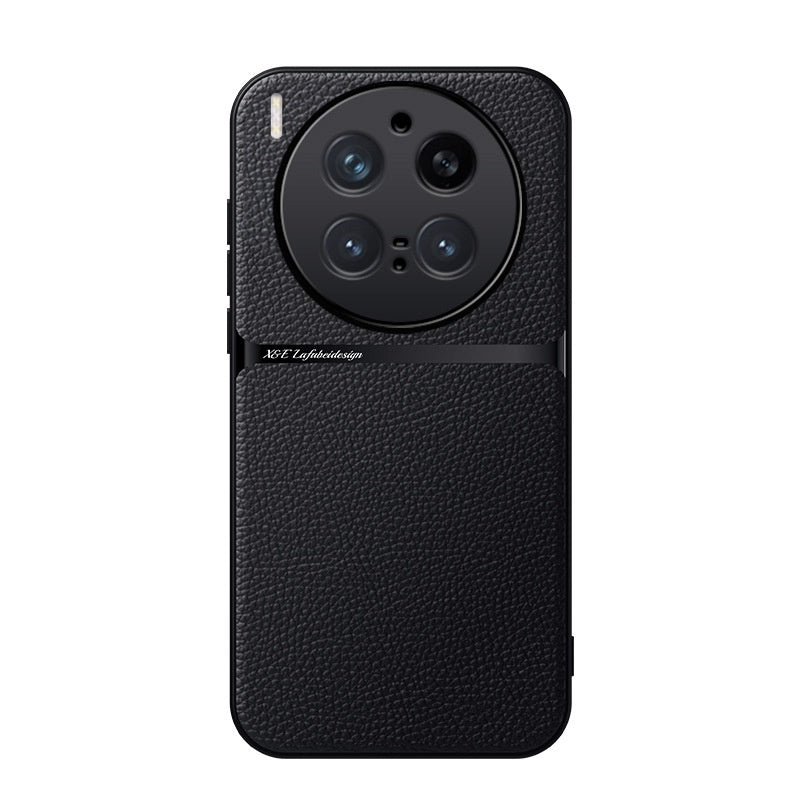 Lumière de luxe cuir-grain magnétique de voiture Lens-Cover Full-Body Drop-Resistant Protecti