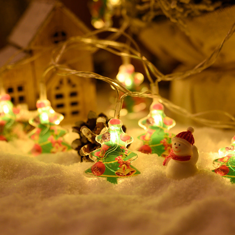 Chaîne d'éclairage LED Arbre de Noël Snowman Old Man Halloween Day Atmosphere Décoration