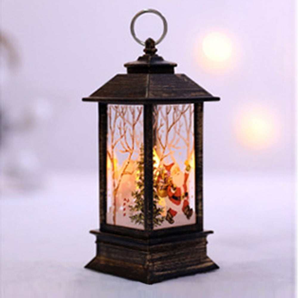 Lampe à huile portable de Noël Santa Claus LED lumières de nuit Batterie alimentée intérieur extérieur Ha