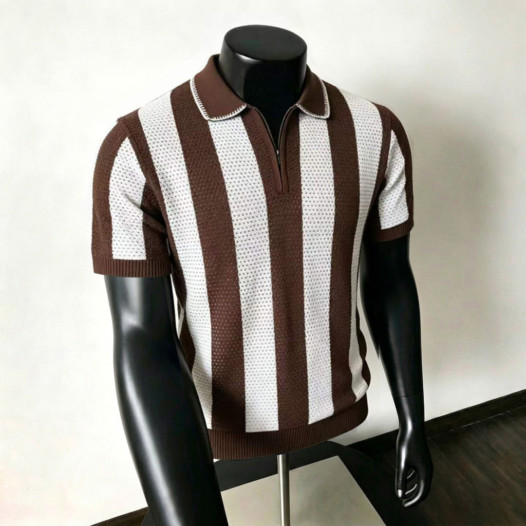 Stylish Men's Trendy Short-Sleeve Mesh Shirt