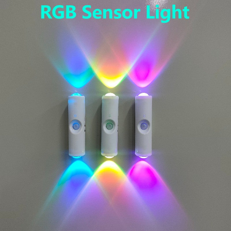 Magnétique RGB LED Night Light Smart Motion Capteur USB Lampe Ambient rechargeable
