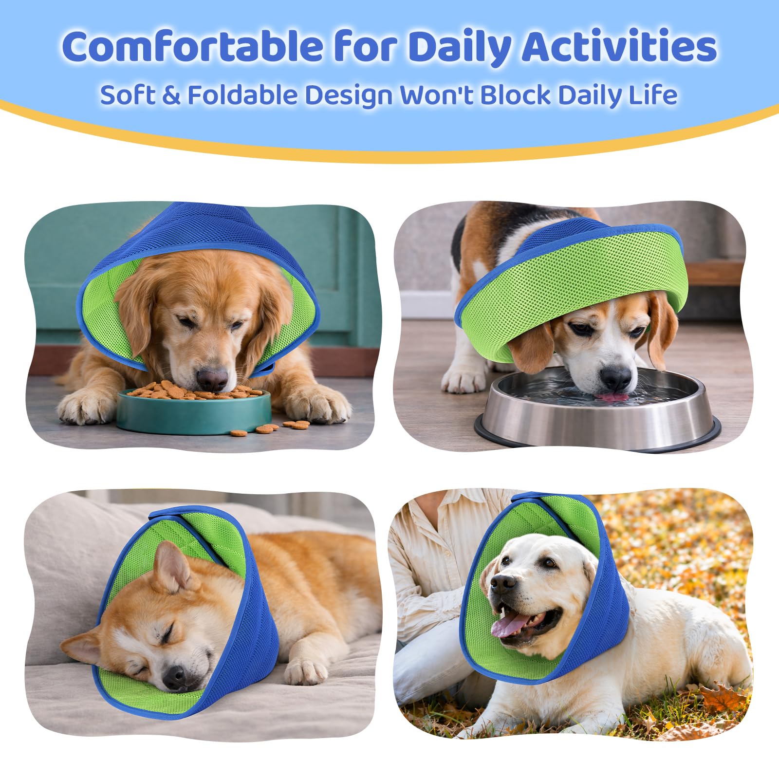 Collier de cône de chien doux pour arrêter le collage après chirurgie
